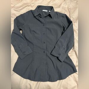 New York & Company Charcoal Blouse Size XS